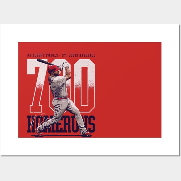 Albert Pujols St. Louis 700 Home Runs Bold Wall Art by ganisfarhan